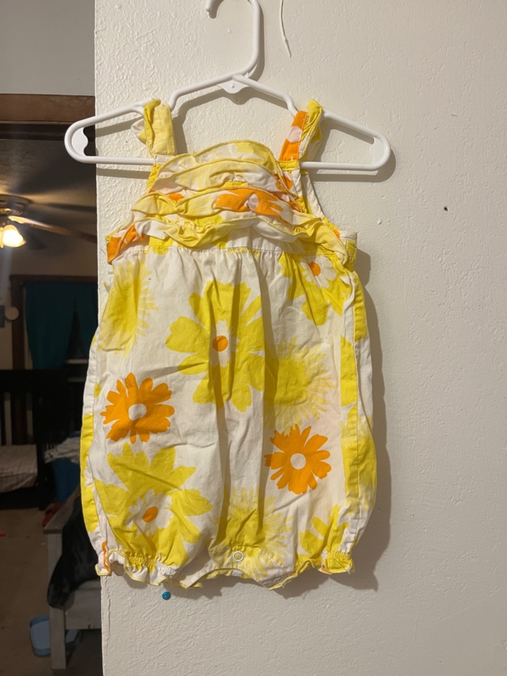 Yellow & Orange Floral Baby Romper